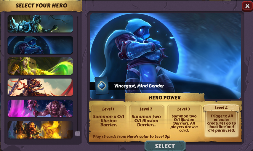 ManaRocks - Hero Power Progress