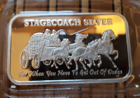 Stagecoach Silver One Ounce bar
