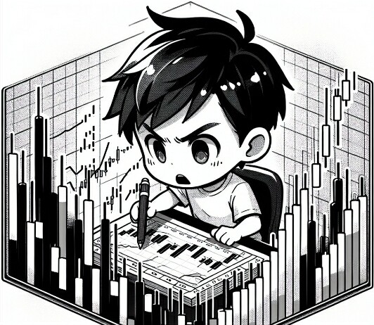 Boy studying crypto charts