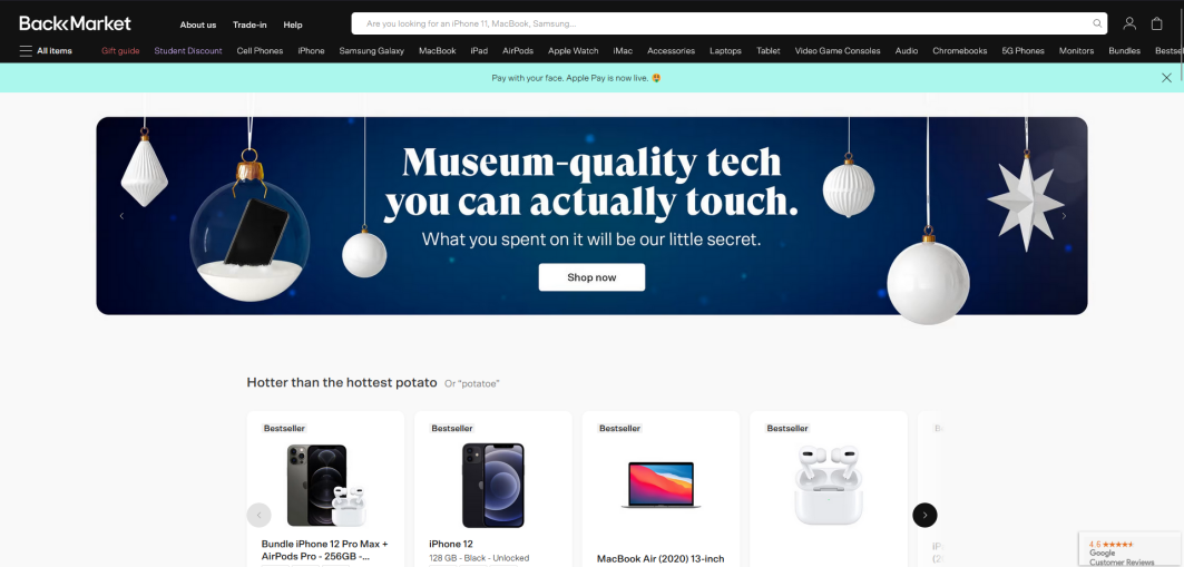 BackMarket Wins Two Thumbs Up