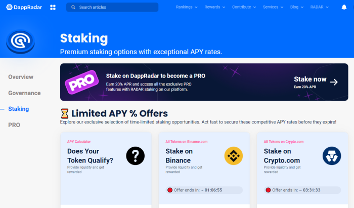 Fake DappRadar site