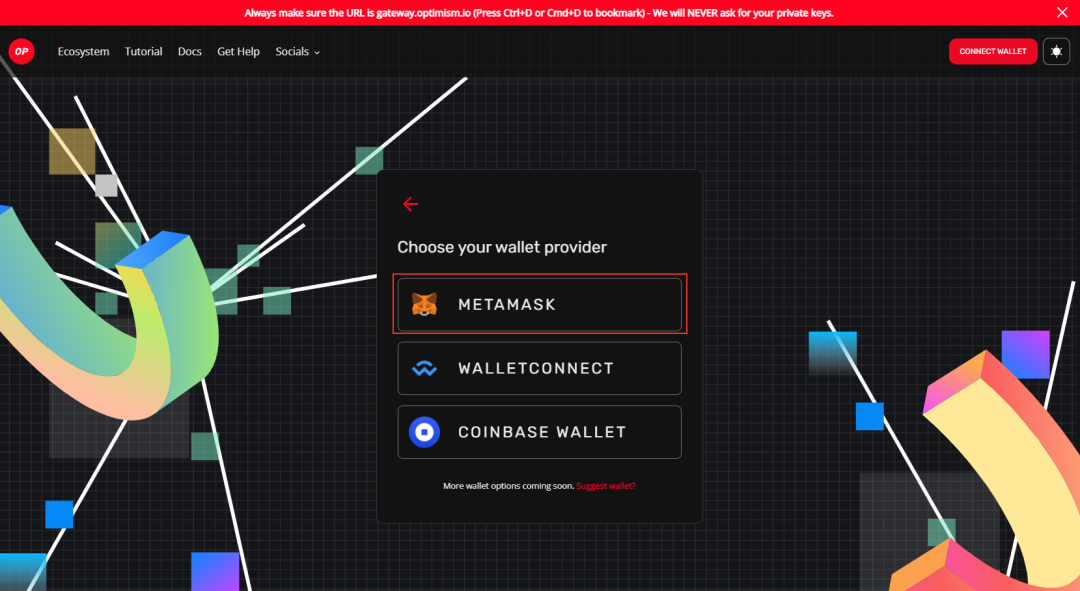 connect wallet dialog