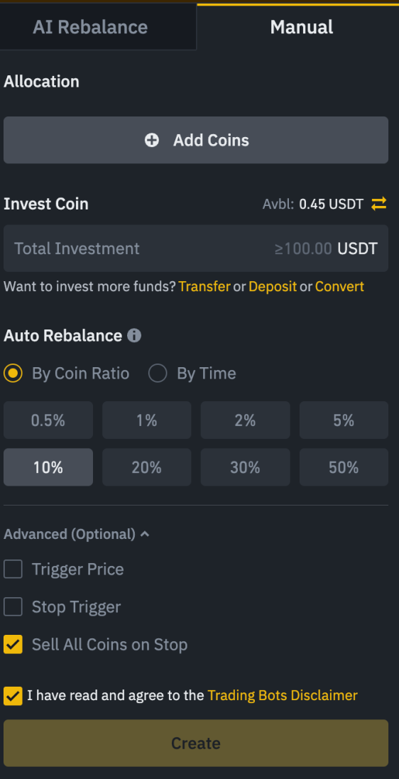 How To Set Up A Rebalancing Bot On Binance