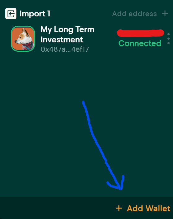 Adding multiple wallets in Tally Ho
