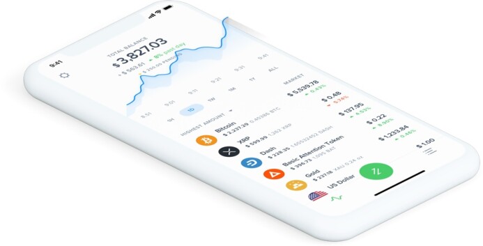 Uphold app open in a mobile device