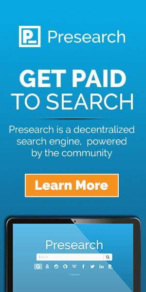 Presearch advertising banner