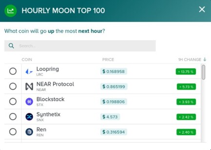 Hourly Moon Top 100
