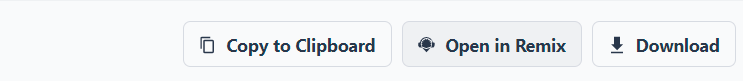The option to open the token contract in the Remix IDE.