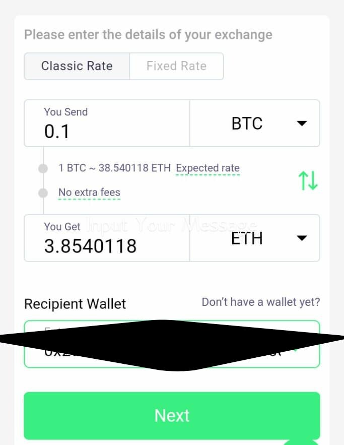 ChangeNow swap -2