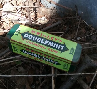 Wrigley's Doublemint gum geocache