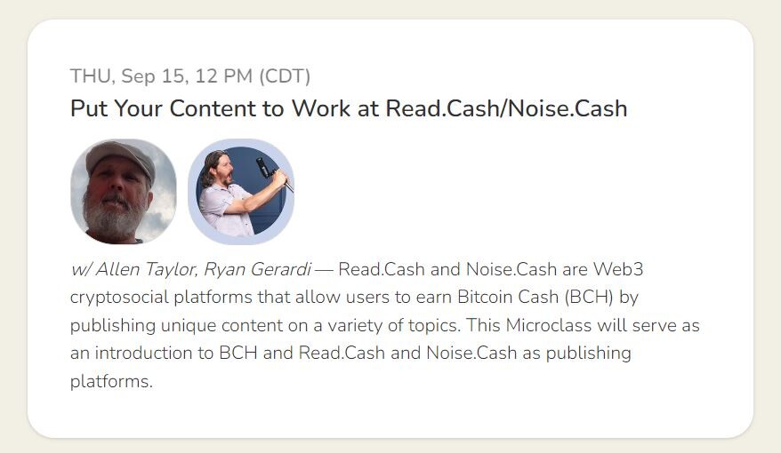 microclass crypto read.cash noise.cash