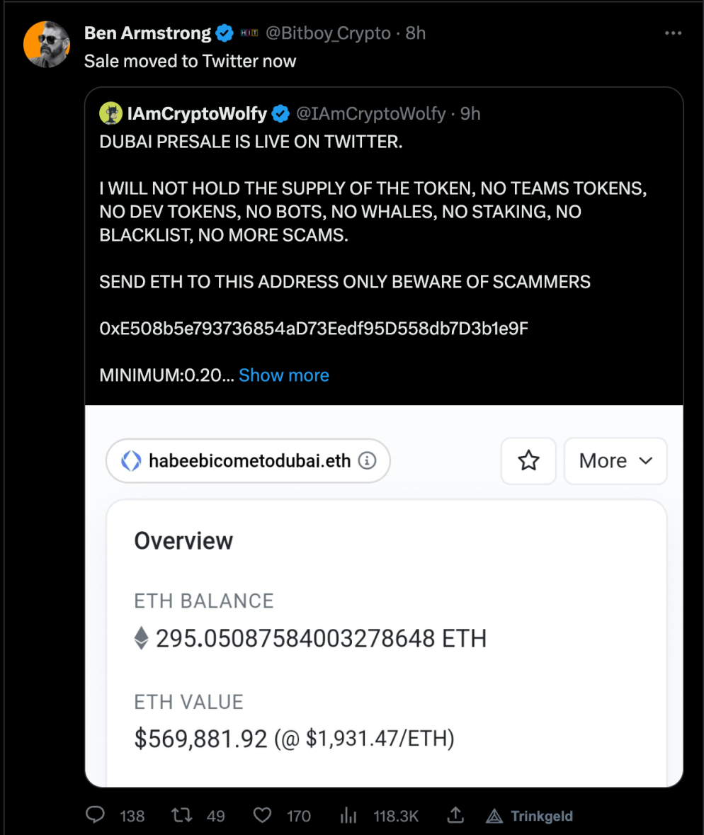 sent your hard-earned Ethereum to this address and you deserve to get rekt.