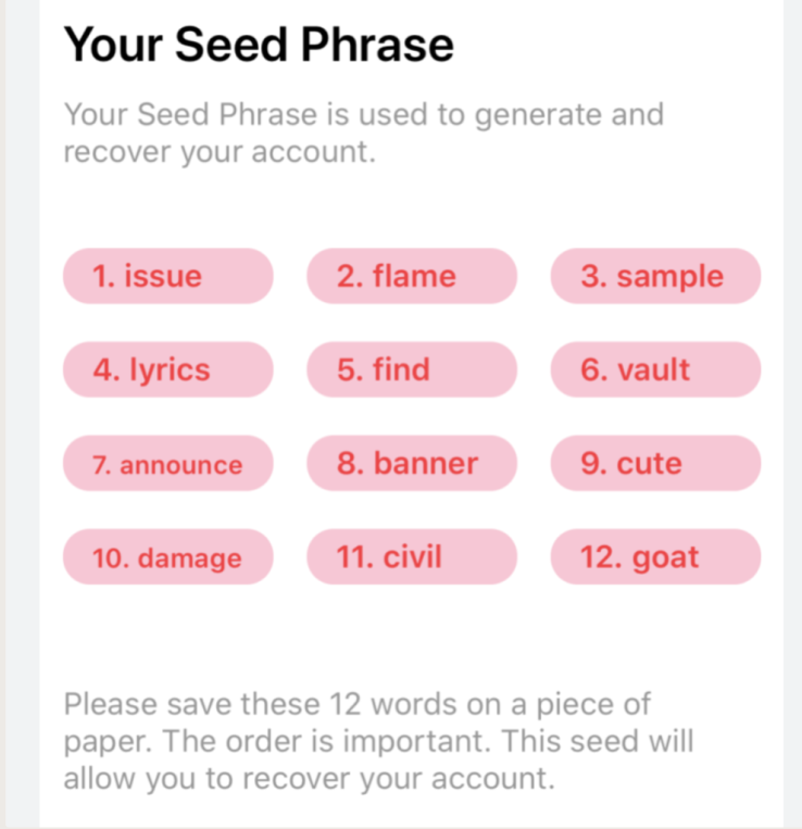 Seed Phrase