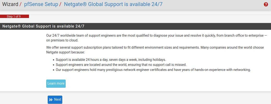 setup 1 pfsense setup wizard