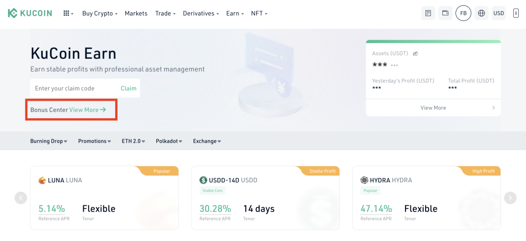 KuCoin rate-up crypto coupons
