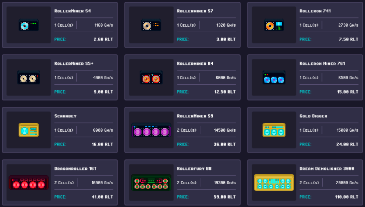 Snapshot from Rollercoin