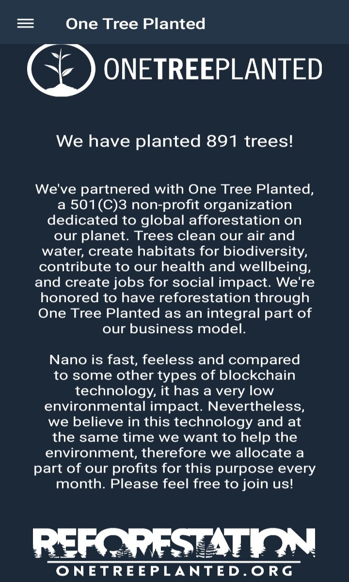 One Tree Planted
