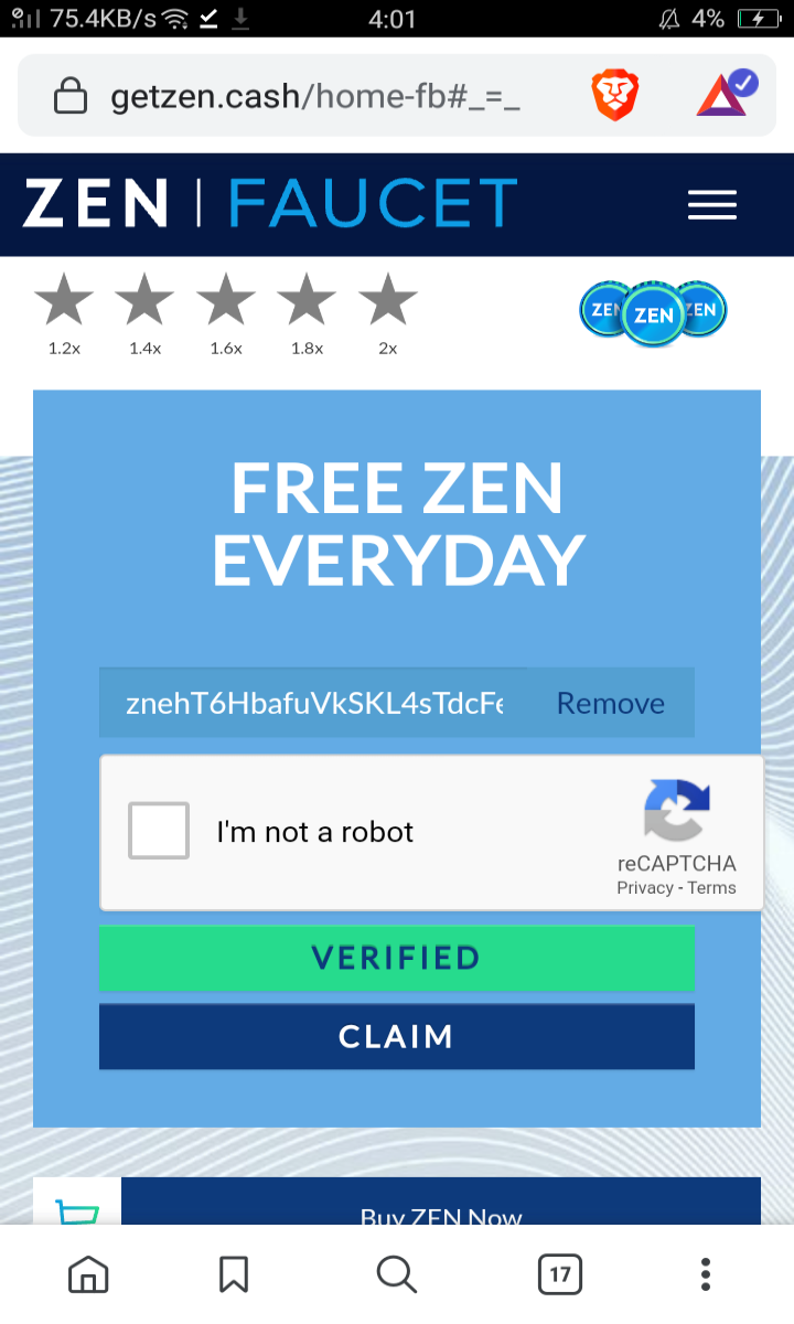 Horizen Faucet Dashboard