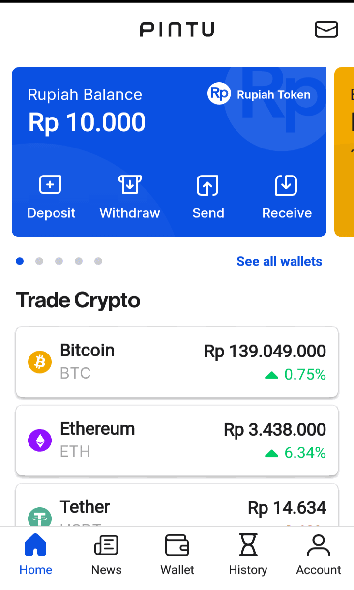 image of Pintu's UI
