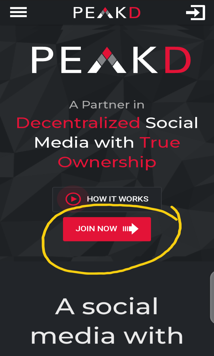 Registration page