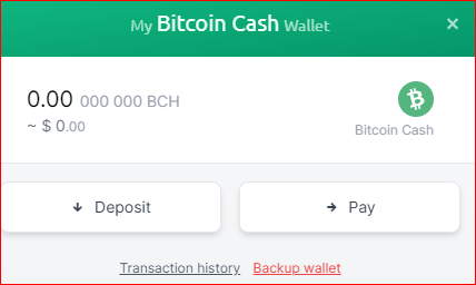 Pay or Deposit $BCH here