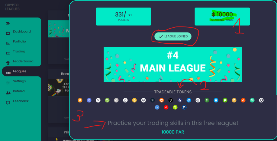 click in more then each league has your own descriptino