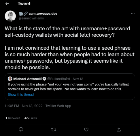 Seed phrase Arweave dev