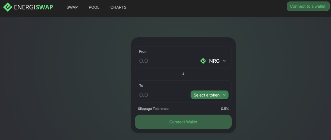 EnergiSwap interface