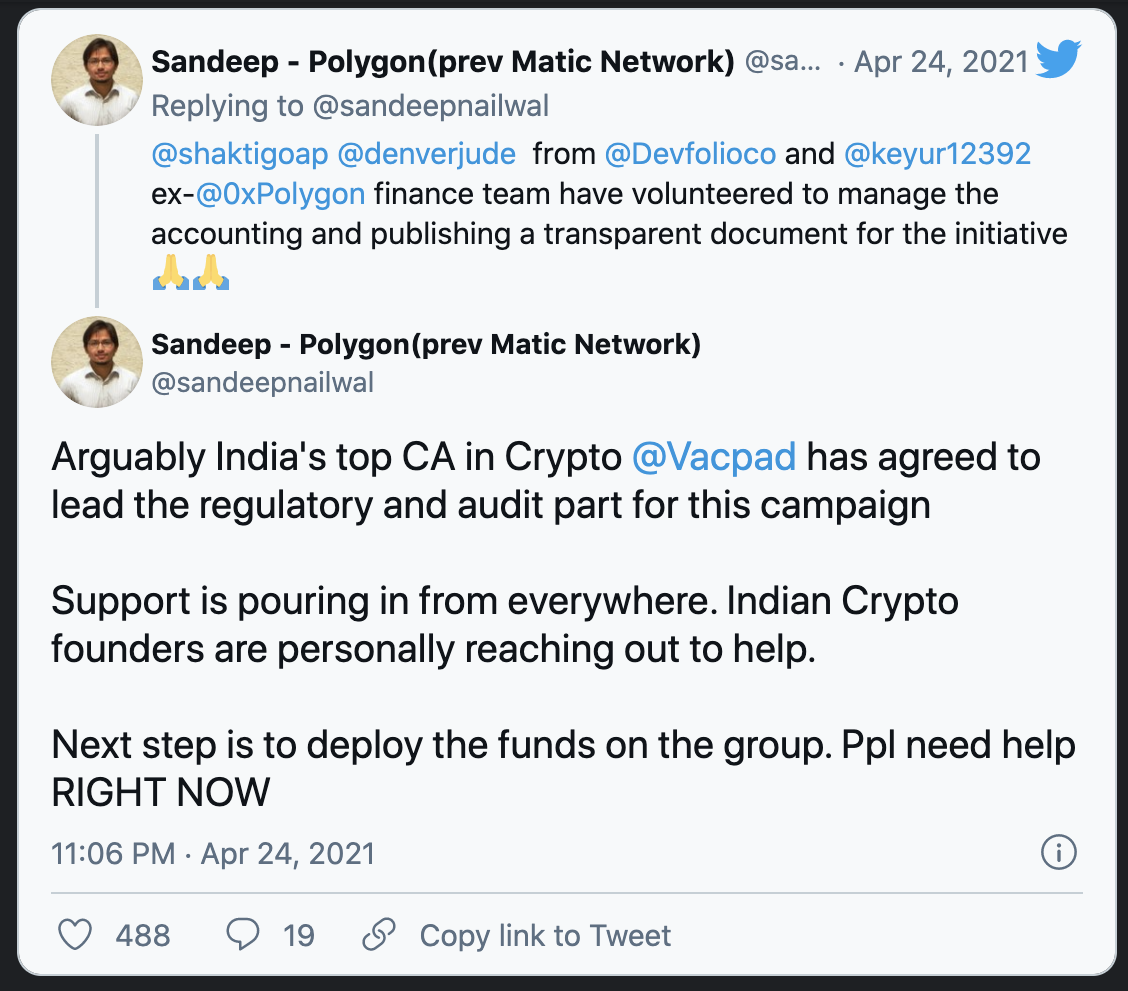crypto donation, india, covid 19, crypto relief