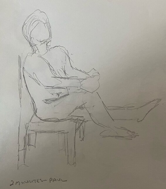 Paul: 2-minute timed pencil sketch