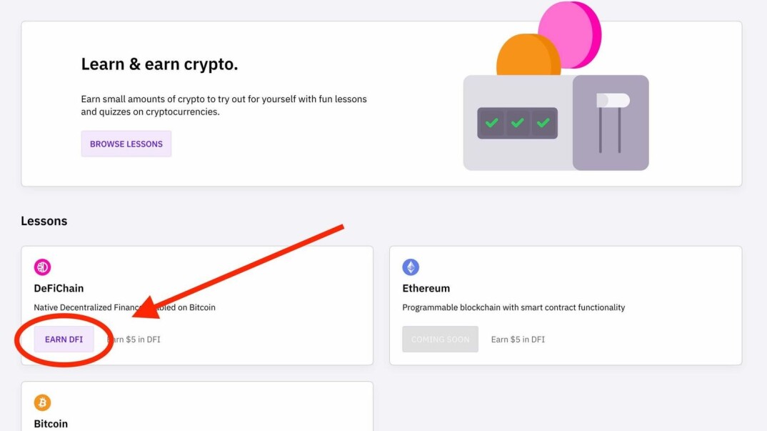 CakeDeFi learn &amp; earn $DFI