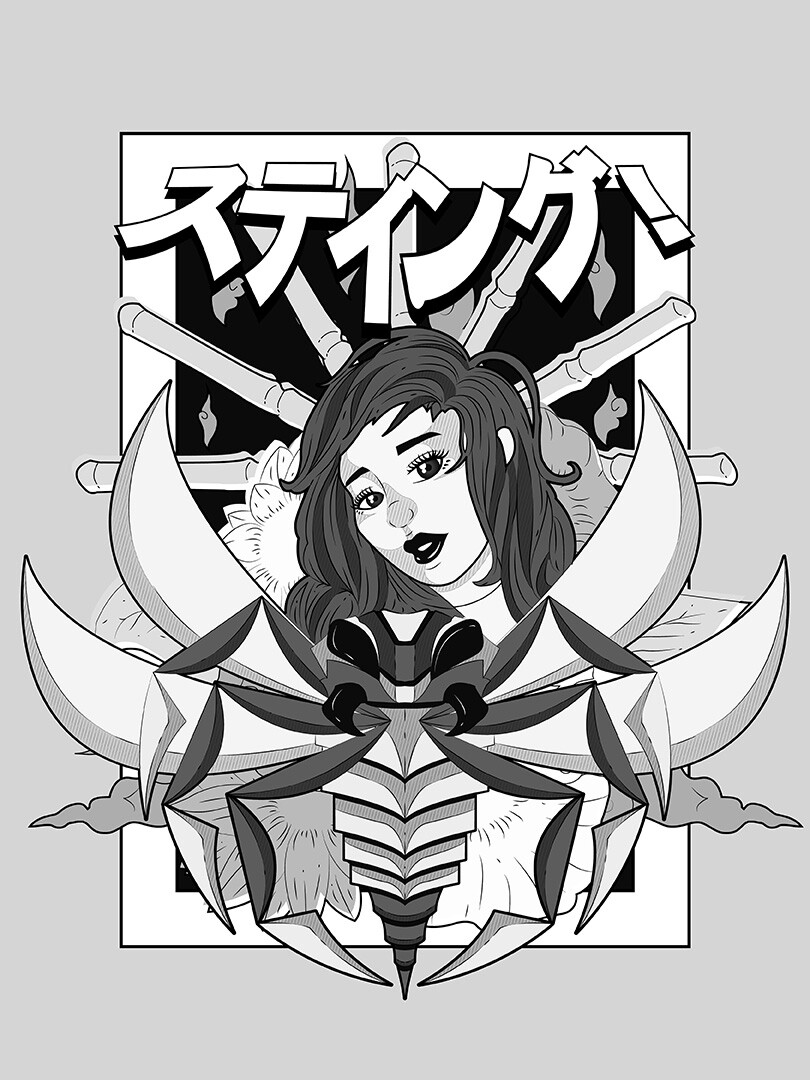 STING! (grayscale) - abisai