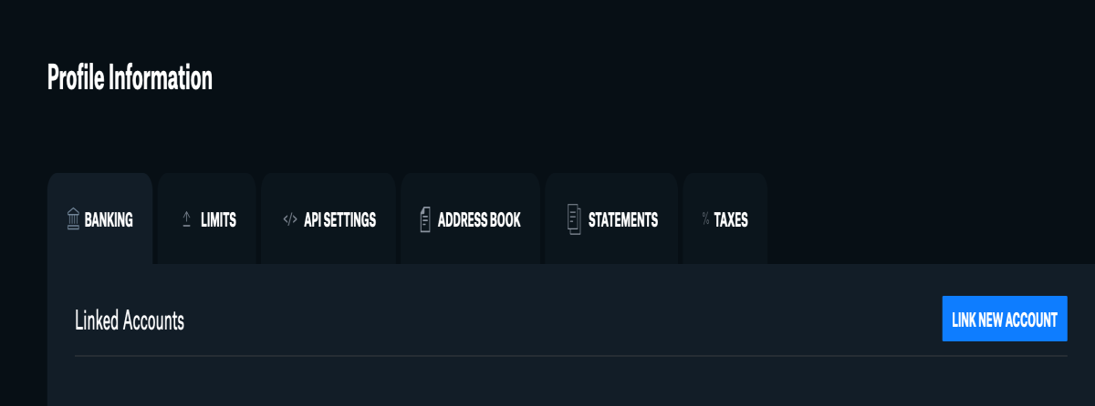 coinbase bank account new
