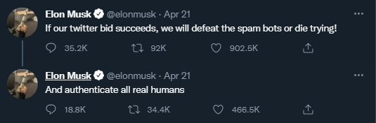 Elon Twitter Spam Bots Tweet