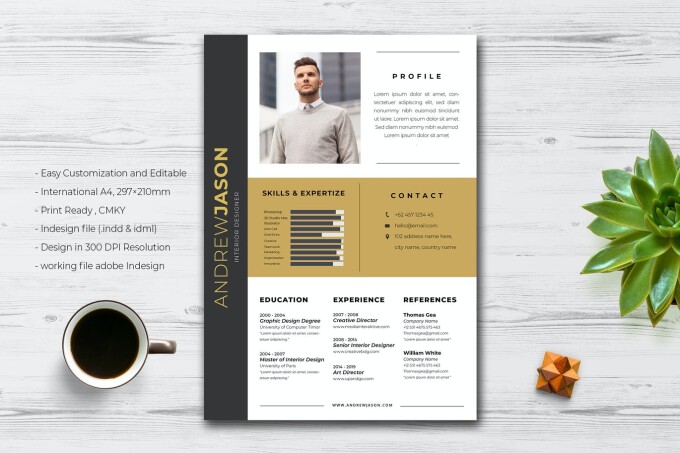 Resume Vol.9 by jiwstudio on Envato Elements