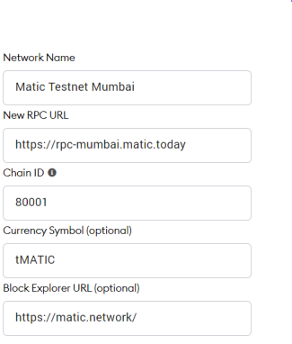 Mumbai Testnet Polygon