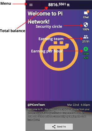 Interface of the Pi App