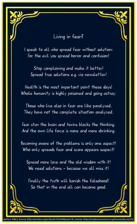 Living in fear?