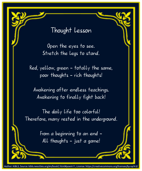 Thought lesson