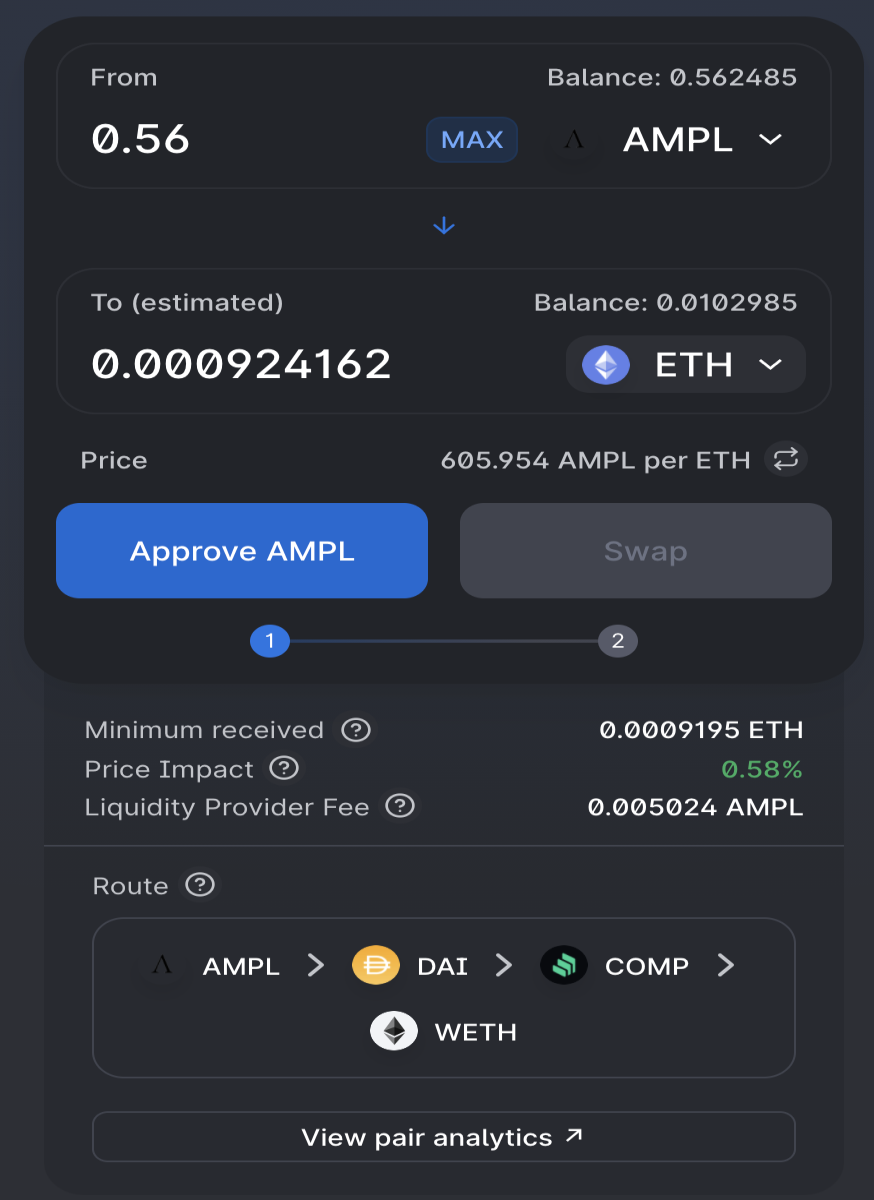 setup amount