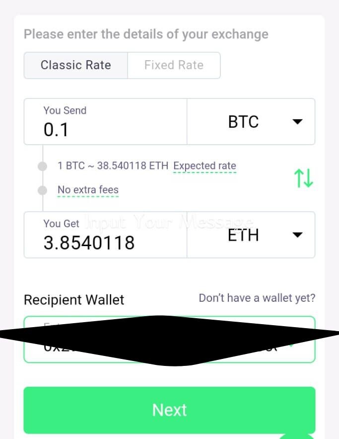 ChangeNow swap -2