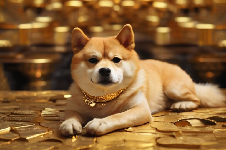 Doge with gold