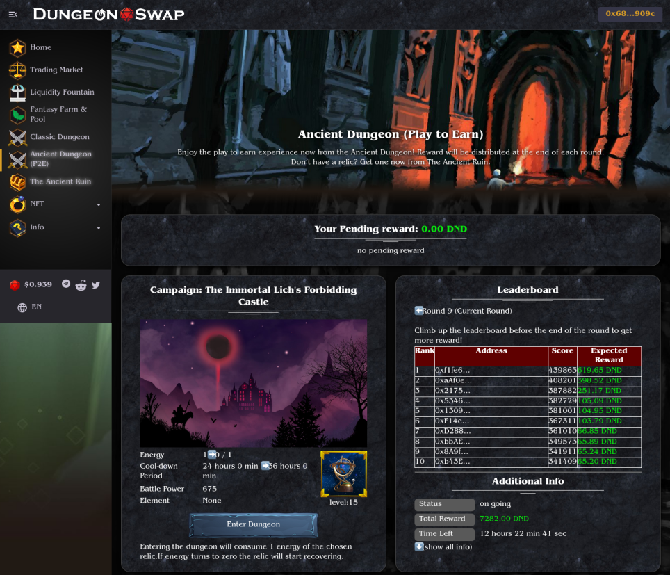 Starting The Ancient Dungeon
