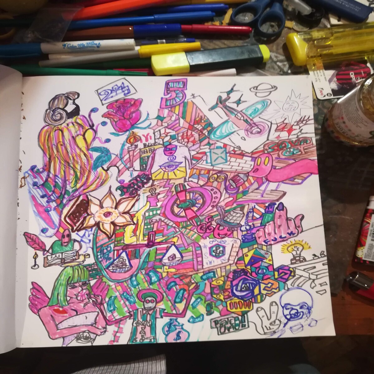 process of drawing