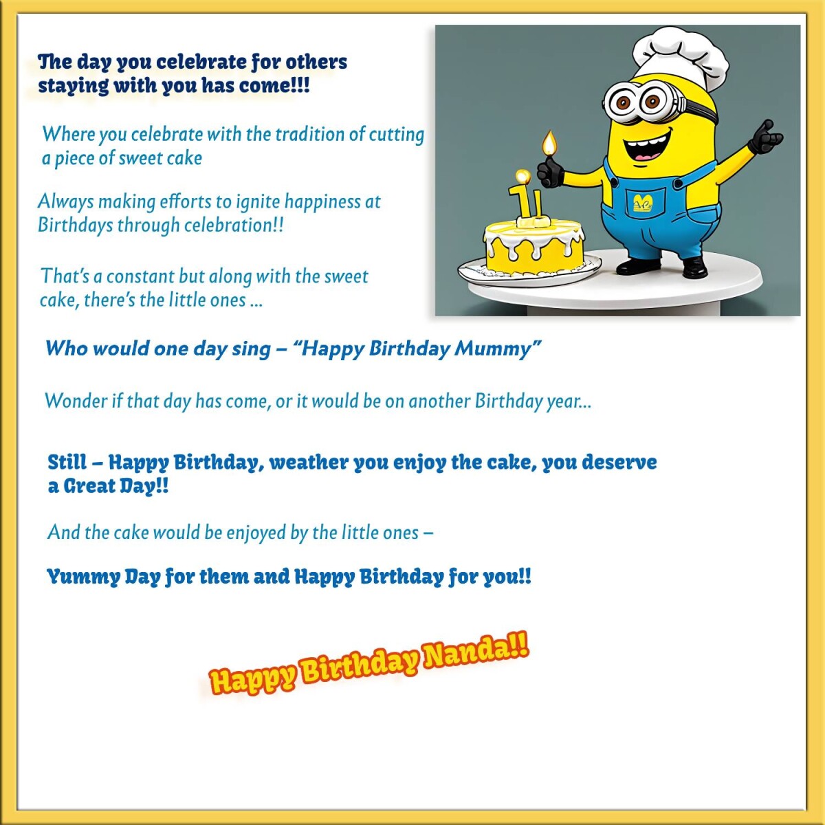 #card #creative #birthday #minion
