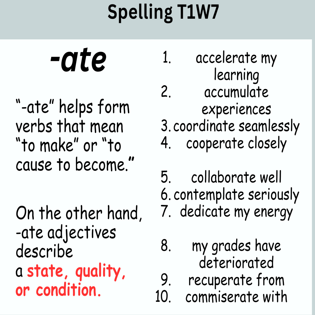 Improve Your Vocabulary with -Ate Words