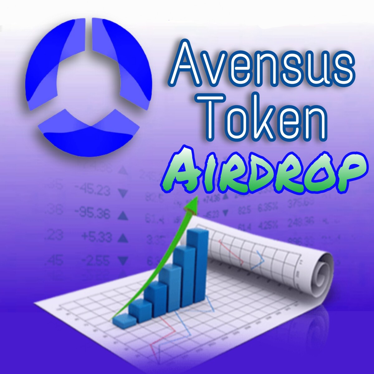 Avensus Token Crypto Airdrop ad banner graphic created by AlexandriaMae from The Crypto Ladies