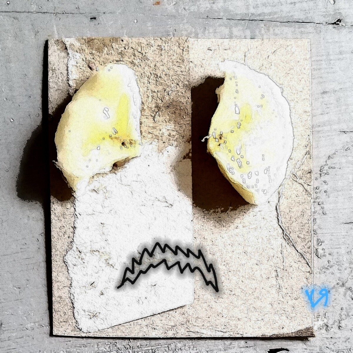 [Untitled mixed media collage by RFY &amp; FEH. 2020.]