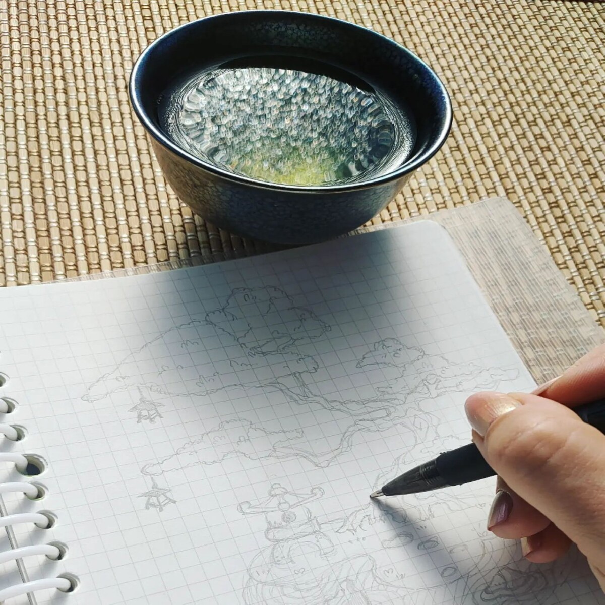tea and drawing