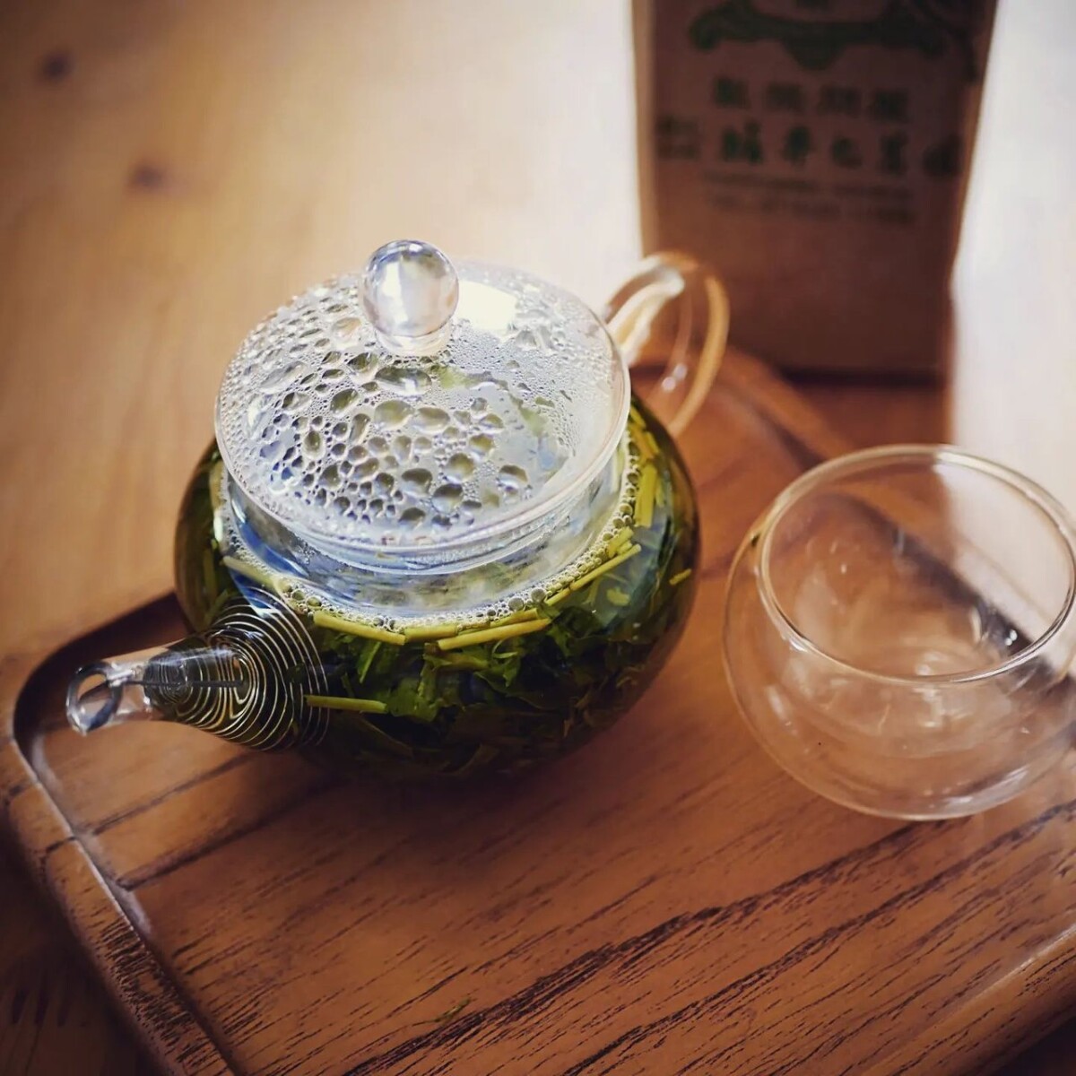 Tea steeping in teapot